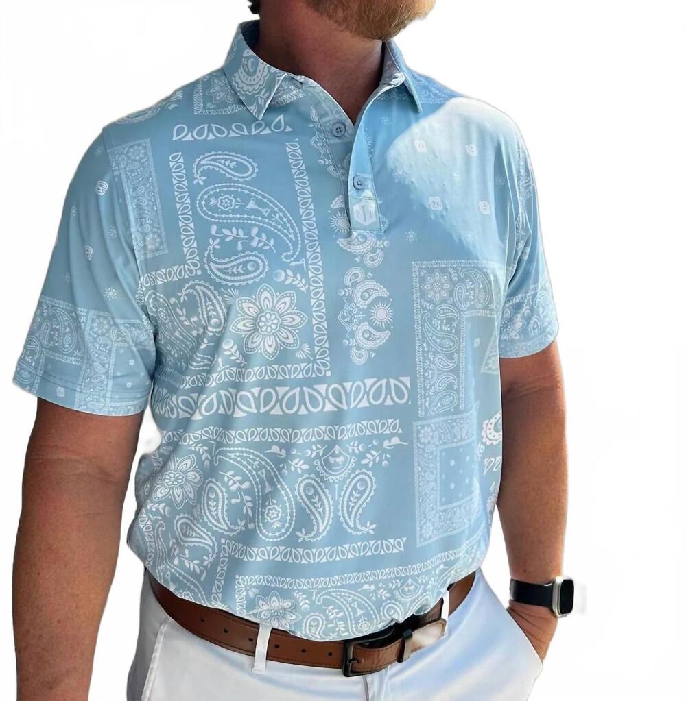 NEW PARK TEES hanky panky polo in blue